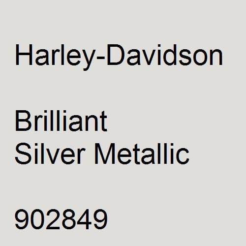 Harley-Davidson, Brilliant Silver Metallic, 902849.